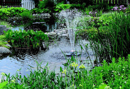 Flytande fontän 3000 l. ink pump och munstycke